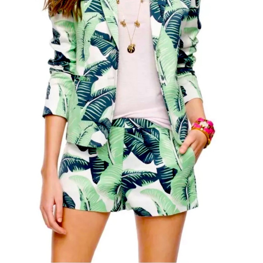 Juicy Couture Palmetto Palm Green Printed Shorts size 0